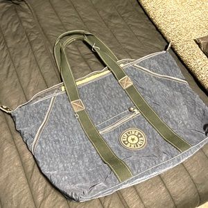 Vintage XXL Giant Kipling Nylon Tote Overnight Bag